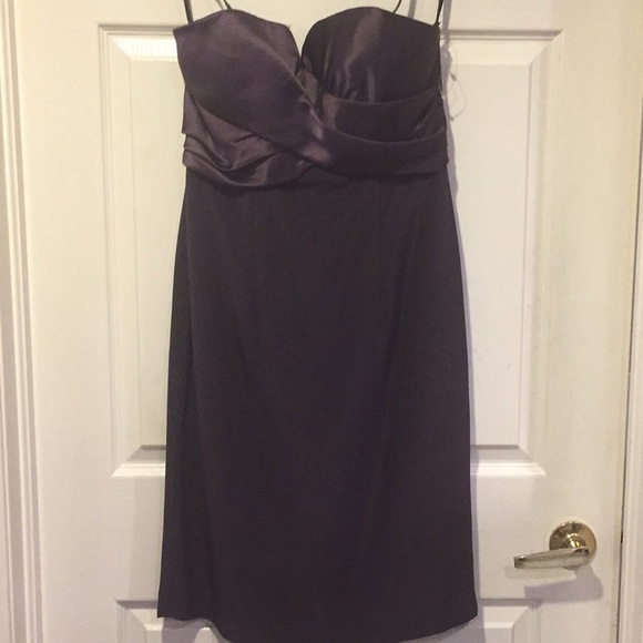 💕💕Host Pick💕💕NWOT Montage strapless eveningdress col. plum/wine - Picture 1 of 6